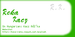 reka kacz business card